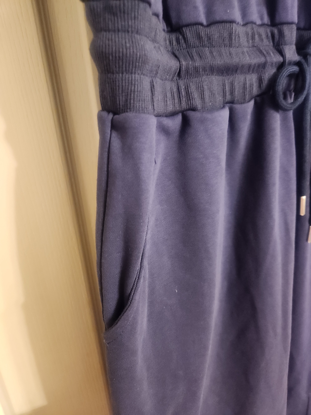 Flygo Casual Jumpsuit Crewneck Cap Sleeve Long Wide Leg Romper - Picture 10 of 14